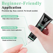 Leykosh Super Strong Nail Glue for Press Ons, Semi Solid, No UV Lamp Needed | 2 x 10g press on nail glue long lasting for acrylic tips. semi solid nail glue no uv light needed for at-home use.