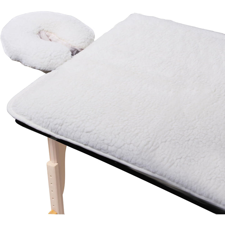 ForPro Premium Fleece Massage Table Pad Set, 31” W x 72” L, Natural