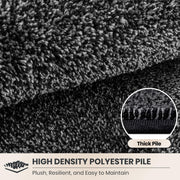 PURRUGS Dirt Trapping Indoor Door Mat, 50 x 80 cm, Charcoal | Machine Washable, Non-Slip, Waterproof TPR Backing, Super Absorbent, Low Profile, Entryway Rug for Muddy Paws and Shoes