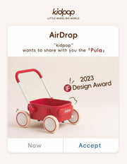 PULA Baby Push Walker with Wheels Toddler Wagon for First Learner Baby Toys 6-12 Months, 1 Year Old Birthday Gifts, Indoors and Outdoors (Pink)