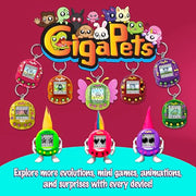 Giga Pets Interactive Digital Pet Toy, Boys & Girls, Compukitty, Ages 6+ | Virtual Pets for Boys and Girls Toy, 600+ Animations, App-Free Activities for Travel and Nostalgic 90s-Inspired Gifting