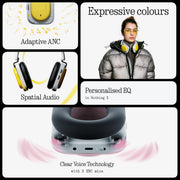 Nothing Headphone (a) 2026 New, Adaptive Active Noise Cancelling Headphones, Wireless Over Ear Bluetooth 5.4 ANC Headset with LDAC Hi-Res, 5 HD Mics Ultra Bass via APP, 135 Hours Playtime, Black