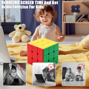 Giant Magic Cube 3x3, 18CM Extra Large Stickerless Puzzle Cube for All Ages | Stress Relief Educational Toy, Collectible Cube, Novelty Birthday Christmas Gift for Kids, Teens & Adults
