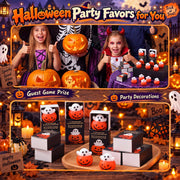60 Sets Halloween Party Favors Ghost in Pumpkin Gifts Stuffers for Adults | Ghost in Pumpkin Stress Balls with Boxes, Bulk Halloween Trinkets, Office Classroom Prizes, for Coworkers Friends Students