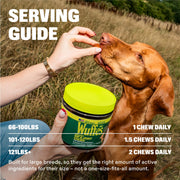 Wuffes Advanced Hip & Joint Chews for Large Breed Dogs, Vet Recommended, Glucosamine, Chondroitin, MSM, Green-Lipped Mussel, Hyaluronic Acid & Omega-3s. Supports Mobility & Flexibility. 30 Pork Chews