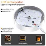 daphomeu Motion Sensor Lights Indoor,6 Pack Wireless USB Rechargeable Cupboard Lights,Stick on Wall Night Light,Battery Operated for Stair Wardrobe Corridors Closet Under Cabinet Kitchen Puck Lights