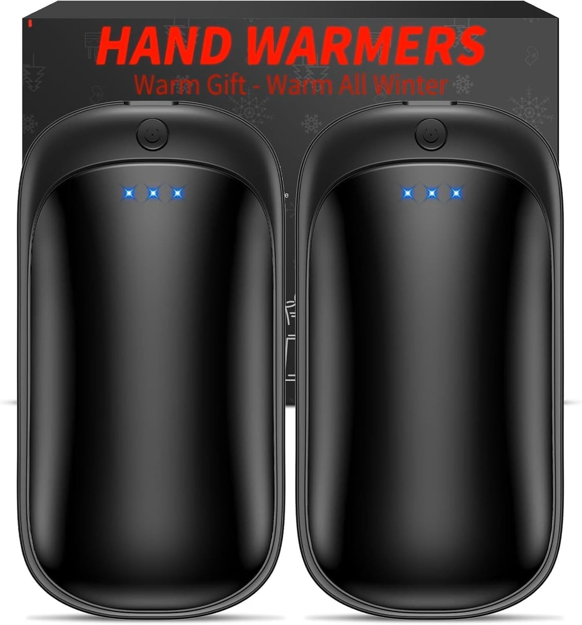 Lerat 2 Pack Hand Warmers Rechargeable, Portable Electric Hand Warmers Reusable, Portable Pocket Heater, Gifts for Men Women Kids, Hunting, Golf, Camping Accessories