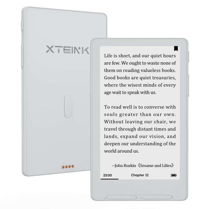 XTEINK X4 Classic Ereader Devices,4.9mm Thin,4.3" E Ink, Gift for Readers | Ultra Thin 0.19" Design, Dual Page Turn button & shake, Magnetic pogo-pin attach, Extended Battery Life, Paper-feel E-Ink