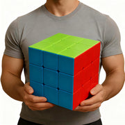 Giant Magic Cube 3x3, 18CM Extra Large Stickerless Puzzle Cube for All Ages | Stress Relief Educational Toy, Collectible Cube, Novelty Birthday Christmas Gift for Kids, Teens & Adults