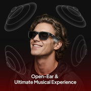 OhO Open Ear Smart Glasses, UV400 Z87.1 Lightweight Bluetooth Sunglasses | Up to 10H Playtime, Hands-Free Calling, Music Playback, Voice Control, Polarized Lens, Unisex for Daily Wear & Outdoor Sports