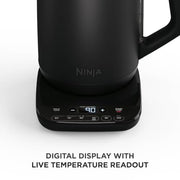 Ninja Perfect Temperature 1.7L Kettle, Rapid Boil, Black & Copper KT200UKCP | Temperature Control kettle with 6 preset temperatures for green tea, coffee and more. LED display & Temperature Hold mode.