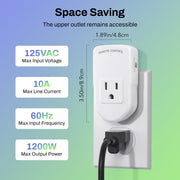 BN-LINK Wireless Remote Control Outlet Electrical Switch for Lights, Fans, Christmas Lights, Small Appliance, 100ft Long Range White (Learning Code, 3 Outlets +1 Remote) 1200W/10A, ETL & FCC Certified