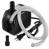 PULACO 160GPH Small Submersible Water Pump with 3.3 ft Tubing | 10Watt Ultra Quiet Fountain Pump (600L/H) for Aquariums, Pond Fountain, Water Feature, Indoor Fountains