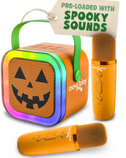 Move2Play, Halloween Karaoke Machine for Kids | Includes Spooky Songs | 2 Microphones | Connect with Bluetooth for 3, 4, 5, 6, 7+ Year Olds | Toy for Girls & Boys | Halloween