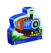 Crocodile Creek 36-Piece Jigsaw Floor Puzzle - Fun Floor Puzzles for Kids Ages 3-5 - Heavy-Duty Shaped Box for Storage - All Aboard - 24" W x 18" H Finished