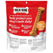Milk-Bone Brushing Chews Large Daily Dental Dog Treats, 33.7 oz Bag | 25 treats, chicken flavored, VOHC accepted dental chews, helps clean teeth and freshen breath, for large dogs 50 lbs and up