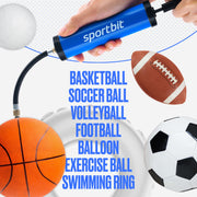 SPORTBIT Basketball Pump – Ball Pump for Sports Balls | Push & Pull Inflating System – Hand Pump for Basketball, Volleyball, Soccer & Football – Gifts, Court & Gym Ready