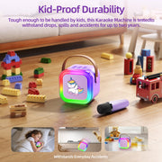 Kinglucky Mini Karaoke Machine for Kids, Top Birthday Gift for Girls Ages 3-12 Years Old, Kids' Personal Video Players Accessories with 2 Mics Singing Present Toy Purple
