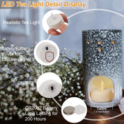 Auralome LED Battery Tea Lights - Flickering Flameless Candles Small Warm White 12-Pack Tealights Flicker Bright Fake Light Electric Operated Last 200 Hours for Diwali Votive Wedding Pumpkin Halloween