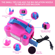 QIPUMP Balloon Pump Electric,110V 600W Balloon Blower Inflator Dual Nozzle Air Pump Balloons Inflator for Decoration, Party, Sport,Gifts:2 Balloon Tying Tools