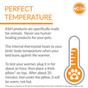K&H Bird Heater, Snuggle-Up Warmer, Small 5x3in, Low Voltage, Gray