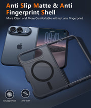 FNTCASE for iPhone Duo Case, Fit for Magsafe, Black | Screen Protector, Translucent Matte, Military Grade Drop Proof, Shockproof Protection Bumper, Protective Magnetic Phone Cover