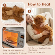 25" | 4.5 Pounds Highland Cow Weighted Stuffed Animals for Kid Adult, Microwavable Stuffed Animal Unscented, Cute Coolable Heatable Weighted Plush Warm Gifts for Christmas Birthday, Large Highland Cow