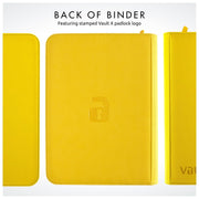 Vault X 9 Pocket Zip Trading Card Binder 360 Cards Exo-Tec (Yellow) | Holds 360 standard-size TCG cards in 20 side-loading 9-pocket pages. Padded, water-resistant Exo-Tec cover.