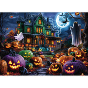 Halloween Puzzle 1000 Pieces for Adults, MisPuz Halloween Jigsaw Puzzles | Gothic Puzzle with Haunted Houses, Ghosts, Pumpkins, Black Cats for Game Night & Holiday Party Gifts