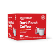 Amazon Brand - Happy Belly Dark Roast Coffee Pods, Compatible with Keurig 2.0 K-Cup Brewers, 100 Count