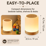 Auxmir Night Light, 3000mAh Rechargeable, Touch Dimmable LED Bedside Lamp