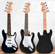 16 inch Guitar Musical Instrument Toy for Kids Boys Girls, 4 Strings Mini Guitar with Strap for Toddlers/ Beginner/ Children (Black)