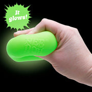 Schylling NeeDoh Nice Cube Glow - Squeeze Toy with a Super Solid Squish - Glows in The Dark - 2.25" Cube - Color May Vary (Pack of 1)