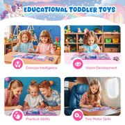 Homicozy Magnetic Puzzles for Toddler Kids 3-8, Unicorn Princess Travel Toy | 36-Piece Magnetic Puzzle for Kids Ages 3-5 4-6, Car Airplane Road Trip Activities, Quiet Screen-Free Game, Girl Birthday Gift