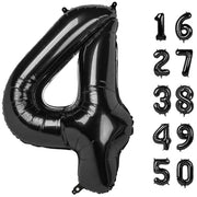 40 Inch Black Number 4 Balloons Foil Digital Helium Number Balloons | for 4th 14th 24 34 35 Birthday Anniversary Wedding Party Decorations,Jumbo Helium Balloon Giant Large Digital Balloon