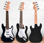 16 inch Guitar Musical Instrument Toy for Kids Boys Girls, 4 Strings Mini Guitar with Strap for Toddlers/ Beginner/ Children (Black)