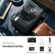 VJIANGER 4K Digital Camera, Vlogging Camera with 180° Flip Screen