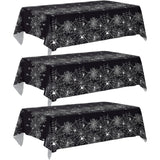 Actilize 3 Pack Halloween Tablecloth-54 x 108 Inch Spider Web Design Black | Halloween Decorations Disposable Plastic Table Covers Spider Web Design for Outdoor Indoor Halloween Party Table Decor