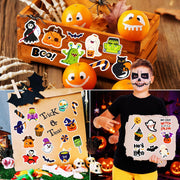 300PCS Halloween Stickers Bulk for Kids, Halloween Goodie Bag Stuffers | Waterproof Vinyl Pumpkin Stickers for Water Bottle Teens Adults, Halloween Games Party Favors Treats Supplies(No Duplicates)