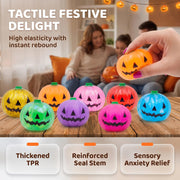 8 Pack Halloween Pumpkins Stress Balls Squishy Fidget Toys