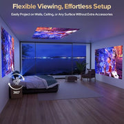 Projector Built-in Google TV/APPs 4K AI Auto Focus, Voice Control