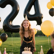 40 Inch Black Number 4 Balloons Foil Digital Helium Number Balloons | for 4th 14th 24 34 35 Birthday Anniversary Wedding Party Decorations,Jumbo Helium Balloon Giant Large Digital Balloon