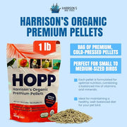 Harrison's Organic Premium Pellets HOPP - Certified Organic, Non-GMO, 1lb