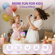 Kinglucky Mini Karaoke Machine for Kids, Top Birthday Gift for Girls Ages 3-12 Years Old, Kids' Personal Video Players Accessories with 2 Mics Singing Present Toy Purple