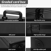 Graded Card Case, Trading Card Storage Box for Sports Cards Slab Holder