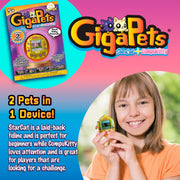 Giga Pets Interactive Digital Pet Toy, Boys & Girls, Compukitty, Ages 6+ | Virtual Pets for Boys and Girls Toy, 600+ Animations, App-Free Activities for Travel and Nostalgic 90s-Inspired Gifting