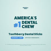 Shameless Pets Blueberry & Mint Dental Chews for Dogs, 8 Chews | Dental Chews for Dogs, Dog Teeth Cleaning Treats with Immune Support