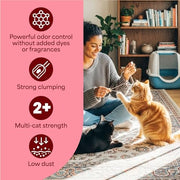 Fresh Step Advanced Simply Unscented Multi Cat Clumping Cat Litter, 18.5 lb | Formulated with No Added Dyes or Fragrances, Ammonia Block Technology, Low Dust, Compatible with Most Automatic Litter Boxes