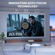 5000ANSI 4K Smart Projector with WiFi and Bluetooth, 3D Dolby Audio | Now with Netflix ,Auto Keystone, 360° Rotatable Stand, Ultra Low Noise, Outdoor Home Theater, HDMI, USB