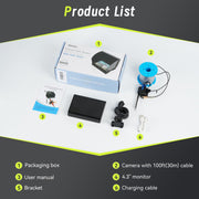 Underwater Fishing Camera Fishing Gear Accessory with 4.3 Inch IPS Display
